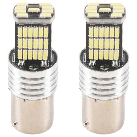 2X 1156LED Canbus 15 SMD BA15S P21W Tehokas valkoinen 6000K auton jarruvalo