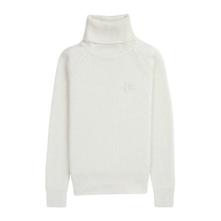 Karl Lagerfeld, High neck jersey Wit, Heren, Maat:S