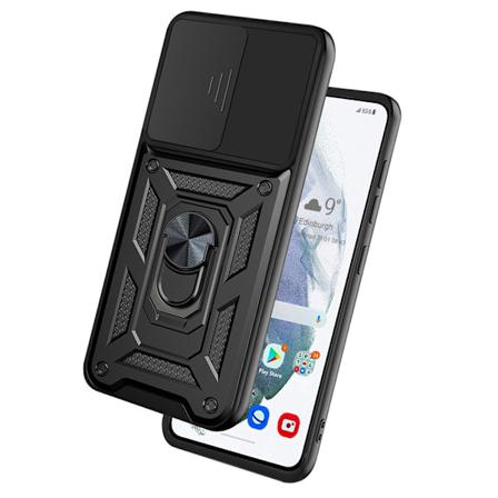 Samsung Galaxy S22 Plus - Stiligt Armor Skal med Ringhållare Svart