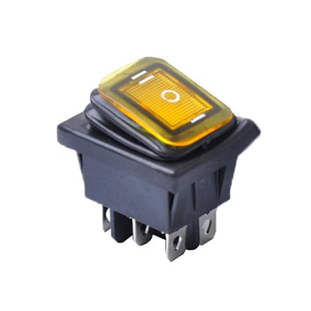 3-asentoinen LED-6-nastainen autoveneen keinukytkin ON-OFF-ON DPDT vedenpitävä 15A 12VAC (FMY)