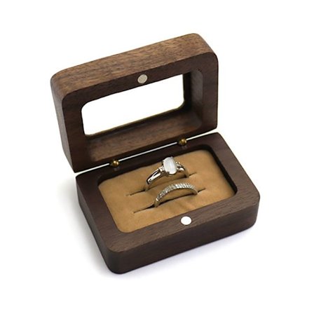 Smyckeskrin i trä Smyckeskrin Förvaringslåda Örhängen Ring Förvaring Black