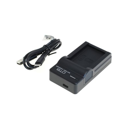 Akkulaturi Panasonic DMW-BCL7E:lle, jossa on USB-C-liitäntä