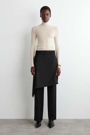 COS Femme Haut Sans Couture En Laine Scintillante in Blanc