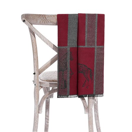 Herrar Scarf Vinter Enkel Häst Scarf(Röd)