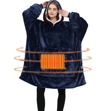 Winter Warm Hooded Lazy Blanket USB