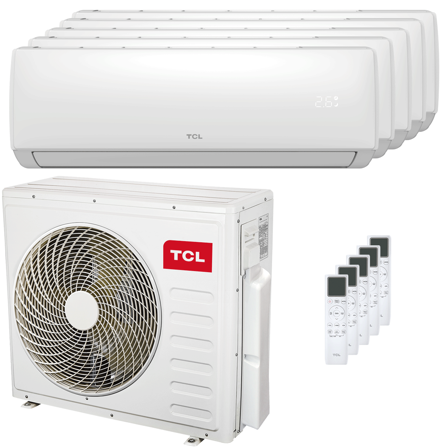 Condizionatore TCL Elite F2 penta split 12000+12000+12000+12000+12000 BTU inverter A++ wifi unità esterna 12.2 kW