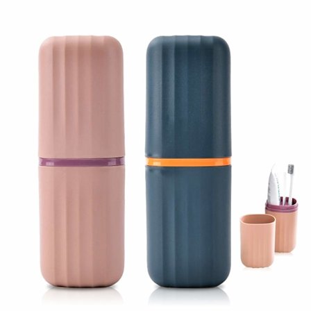 Tandbørsteholder med låg, transportable tandbørstebeholdere med højkvalitets fortykket plastik og bølgemønster til rejser og forretningsrejser