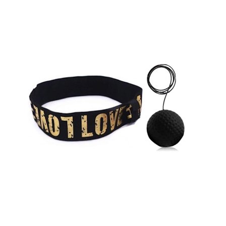 Hovedbånd boksning - reflekterende bold med hovedbøjle - sort