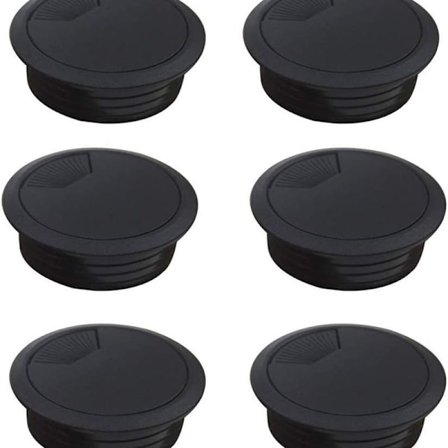 50mm Kabelgennemføring Sort Skrivebord Øjeledning Ledning Plast Øjeledning Computer Tis