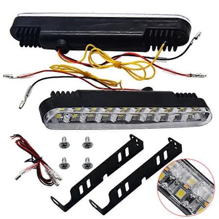 2 KPL 30 LED Päiväajovalot DRL-nauha Sumuvalojen Ajovalo Valkoinen Keltainen