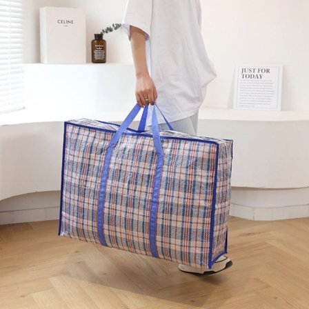 1 STK Vasketøjspose Indkøbstasker BLÅ 70X50X23CM