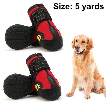 Vedenpitävät koiran kengät, 4 kpl koiran kengät tassusuojat, vedenpitävät liukumattomalla pohjalla, sopii keskikokoisille ja suurille koirille, 