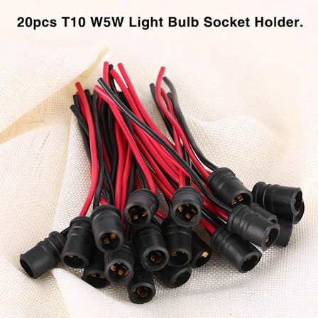 Glödlampssockethållare, 20 st T10 Mjuka Gummisockel Förlängningskontakter