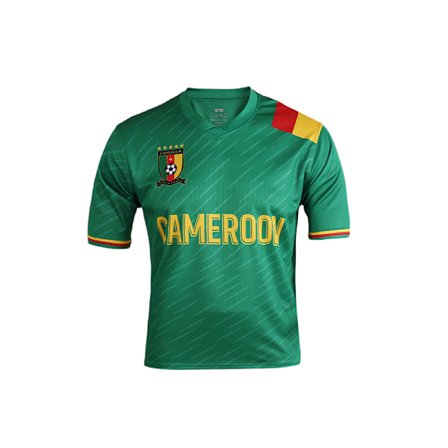 Sports Kamerun Fotboll T-shirt – Jersey Style Kortärmad Sports National Football Team Graphic Sports T-shirt, S