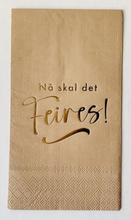 Trend Design Servietter Nå Skal Det Feires Brun