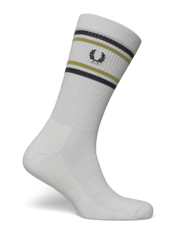 Fred Perry Ribbed Sports Sock - White - 37-39