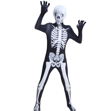 Halloween realistiska skelett Jumpsuit kostym