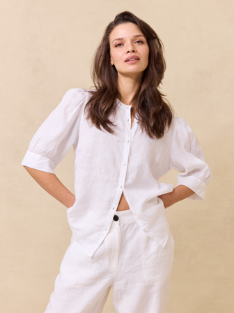 Jean Paul Femme - Lisa linbluse - Dame - Hvit - Skjorter & Bluser - XS