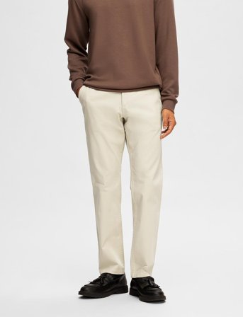 Selected Slh175-Slim Bill Pant Flex Noos - Cream - 30 x 32