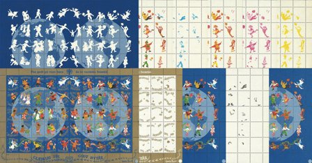 Danmark - Julemærkeark 1979 - Skalatryk - Ufoldet