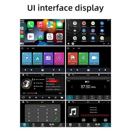 Langaton Carplay-autostereo, 9 tuuman kosketusnäyttö Carplay ja Android Auto, kojelautakamera, peruutuskamera, peililinkki//FM/BT