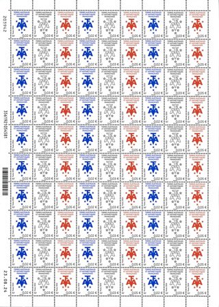 Fransk Antarktis tillægsværdier - Postfrisk ark