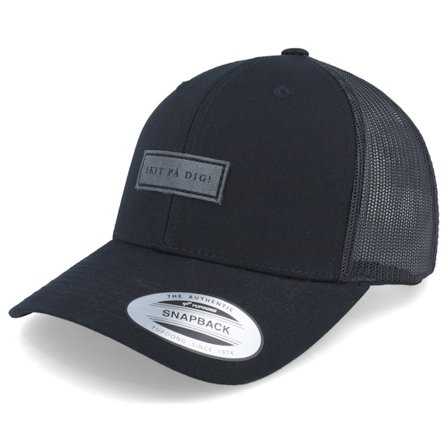 Kränkt! - Schwarz Trucker Cap - Skit På Dig Patch Black Trucker @ Hatstore