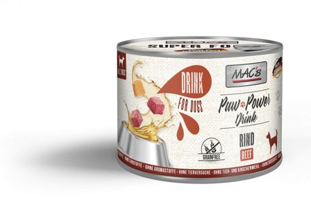 Mac's Paw Power Drink, Storfe Våtfôr til Hund - 200g