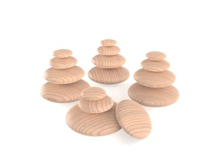 MYPAUZE Trästenar rund olika stl natur 20/fp - Lyreco - Skola och förskola - Lekmaterial - Bygglek, konstruktion och mosaik