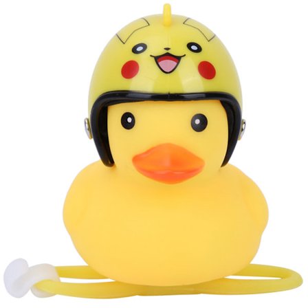 Gul Anka Cykel Cykel Motorcykel Tillbehör Med Hjälm Varningsljus Ljud(Pikachu)