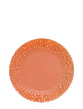 Confetti Apricot Dessert Tall. M/Relief Porcelæn 1 Stk 21 Cm. Home Tableware Plates Small Plates Orange Aida