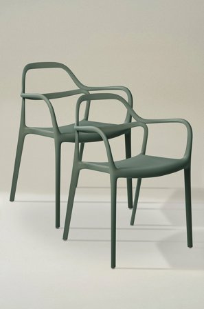 Jotex - Armstol 2-pk Skogsgrønn - KARLABY - Kjøp Spisestoler & kjøkkenstoler hos Jotex