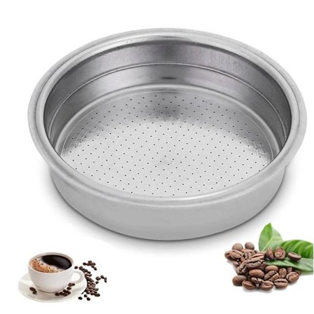 51mm Icke-Trycksatt Filter, Kaffefilter i Rostfritt Stål Enkellager Tryckfritt Filterkorg, Espressofilterkorg för Påfyllningsbar (Enkel Kopp)