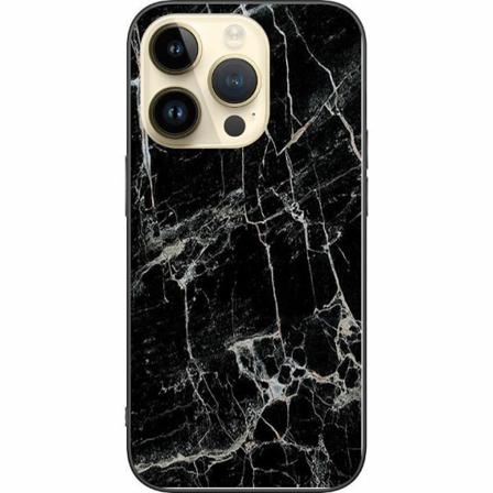 Apple Iphone 14 Pro Svart Skal Marmor Svart