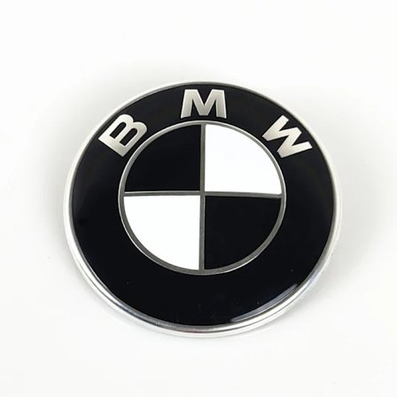 BM-W Emblem Motorskjermlogo for Svart og hvit Svart og hvit Black and white 82MM panser