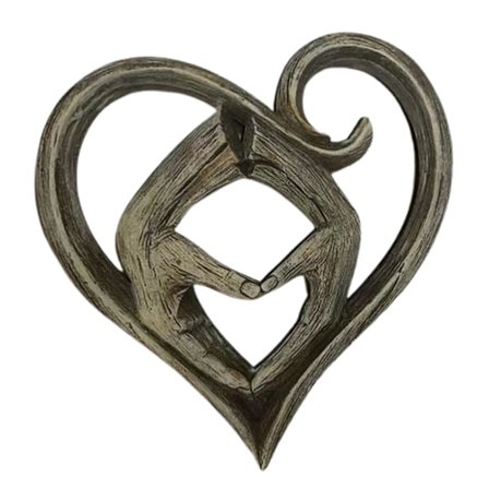 Hjerte som holder hender Veggdekor Evig Kjærlighet Hengende Veggkunst Imitasjon 3D Effekt Trykt Akryl Hjem Dekor Gave