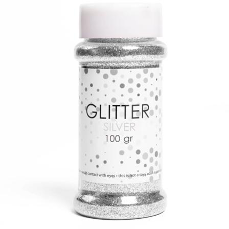 Silver Glitter 100 gram Ballongglitter Scrapbooking, Gör-det-själv Hantverk - Högkvalitativt Hantverksglitter för Dekorationer och Korttillverkning 