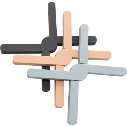 3 Pak Ikke-Skridsikre Tykke Foldbare Silikon Trivetter, Varmebestandige DXGHC