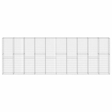 Vidaxl Gabionmur I Galvaniserat Stål 600x30x200 Cm Silver