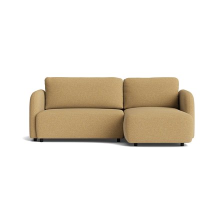 Arezzo Chaiselongue-Schlafsofa, rechts, Puente Gelb, modernes Design, einfarbig, komfortable Polsterung, gemütliche Liegefläche, 90cm Tiefe