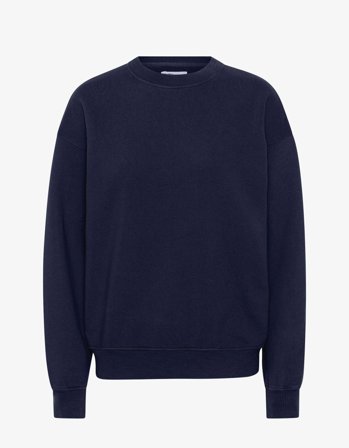 Organic Oversized Crew - Navy Blue - M