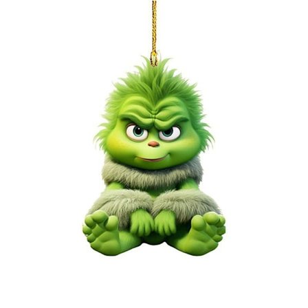 Uusi 2D Grinch-vauva riipus joulukoriste joulukuusen koriste akryyliriipus