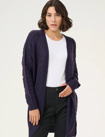 Kaffe Kaemria Knit Cardigan - Purple - M