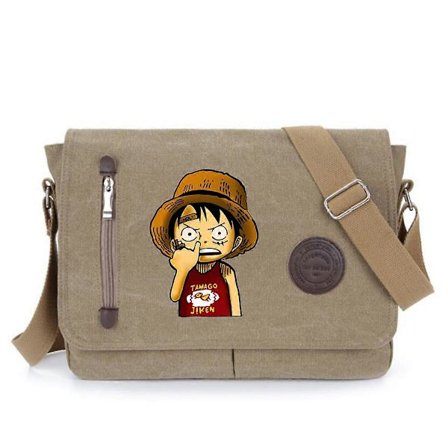 Luffy Barn Axelväska One Piece Axelväska Canvas Messenger Bag Herr Crossbody Väska