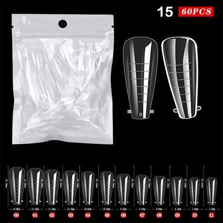 60 Stk ABS Extension Nail Forms For UV Gel Polish False Nail Art
