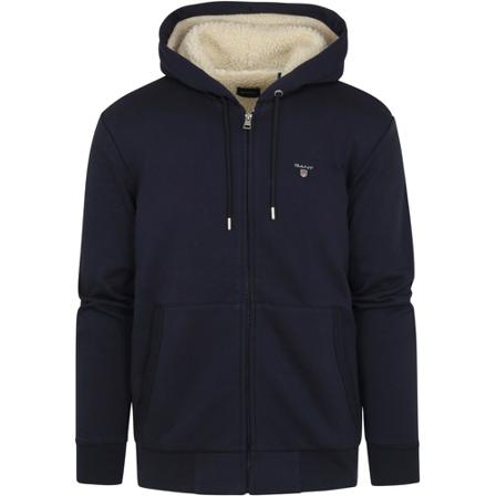 Gant, Gant Vest Fleece Navy Blauw, Heren, Maat:2XL,polyester