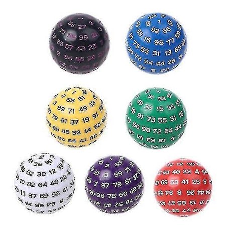 7 stk. Tilfældige, 100 Multi Sided Akryl Terninger til Bord Rollespil Bar Klub Fest null ingen