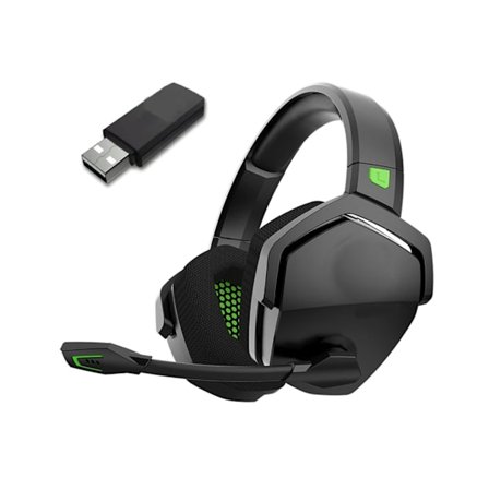 Gamingheadset för Ps5 Ps4 PC Brusreducerande Gaminghörlurar med Mikrofon 2.4Ghz Ultralåg Latens Trådbundet Läge för Xbox One YEMAESRE