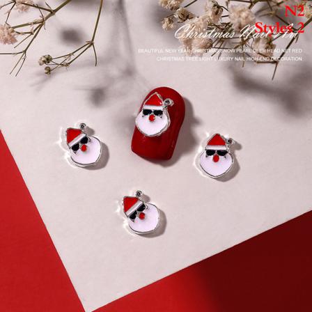 10 St Legeringssmycken Jul Nail Art Dekorationer Diy Christmasm
