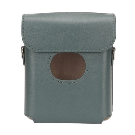PU Läder Bärväska Vintage Anti-Rep Kamera Väska med Axelrem för FujiFilm Instax Square Link Smartphone Skrivare Mörkgrön